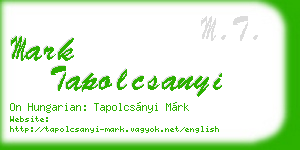 mark tapolcsanyi business card